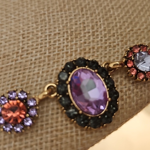 Eye Candy Purple and Blue Gemstone Necklace - Picture 4 of 4